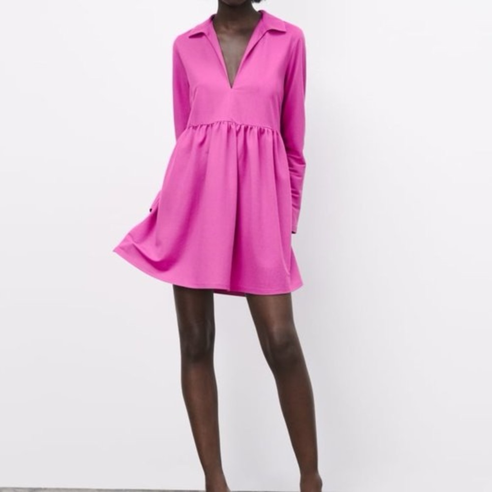 Zara Voluminous Mini Shirt Dress